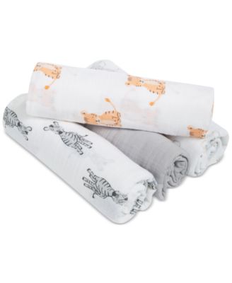 aden by aden + anais - 4-Pk. Animal-Print Cotton Swaddle Blankets, Baby Boys & Girls (0-24 months)