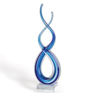 Badash Crystal - Touch of Blues  14" Tall
