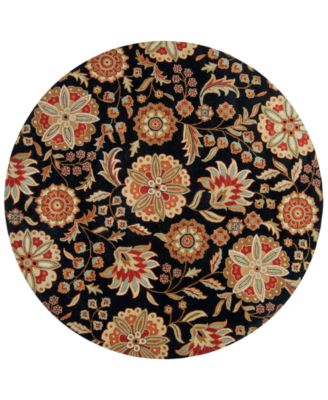Surya - Athena ATH-5017 Black 8' Round Area Rug