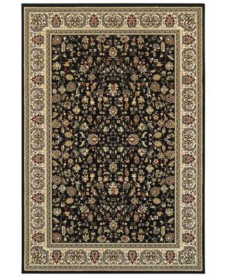 Oriental Weavers - Kashan 108B Black/Ivory 6'7" x 9'6" Area Rug