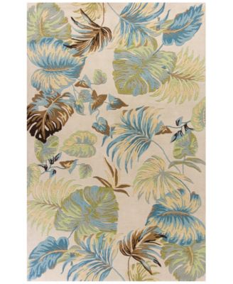 Kas - Havana Oasis 2630 Ivory/Blue 7'6" Round Area Rug