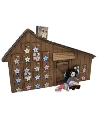 The Queen's Treasures - LHADV-A,  Little House on Prairie American Wooden Advent Calendar Plus 8 Piece Christmas Accessories