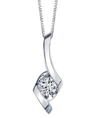 Macy's - Sirena Diamond (1/5 ct. t.w.) Pendant in 14k White, Yellow or Rose Gold
