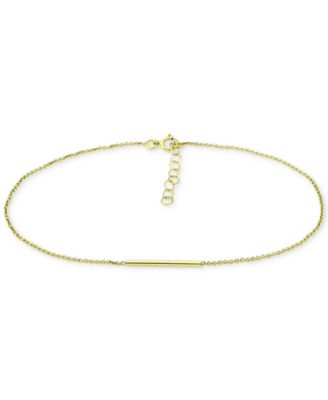 Giani Bernini - Polished Bar Ankle Bracelet in 18k Gold-Plated Sterling Silver or Sterling Silver
