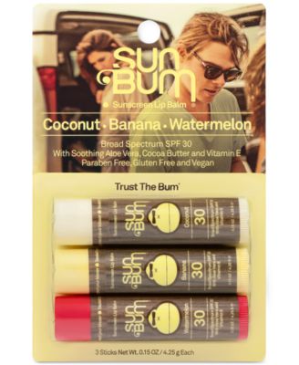Sun Bum - Original SPF 30 Sunscreen Lip Balm, 3-Pk.