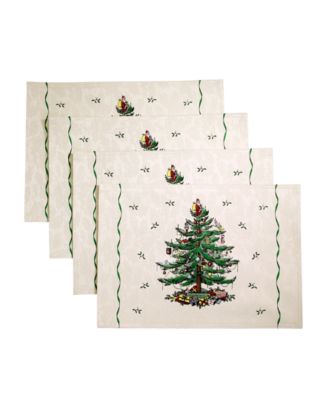 Spode - Christmas Tree Ivory/Green 4pc Placemats