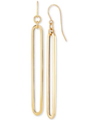 Macy's - Polished Oblong Drop Earrings in 14k Gold