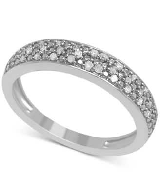 Macy's - Diamond Pav&eacute; Band (1/6 ct. t.w.) in Sterling Silver