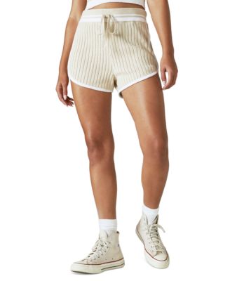 Lucky Brand - Women's Ribbed-Knit Drawstring Shorts