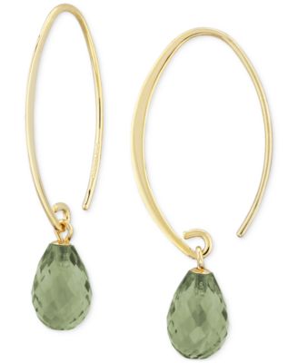 Macy's - Green Quartz Briolette Threader Earrings (6-5/8 ct. t.w.) in 14k Gold