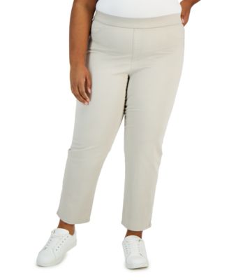 Karen Scott - Plus Size Pull-On Denim Pants
